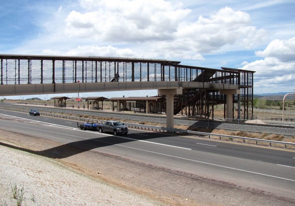 New Mexico Rail Runner, Pedestrian Bridge, Santa Fe, NM